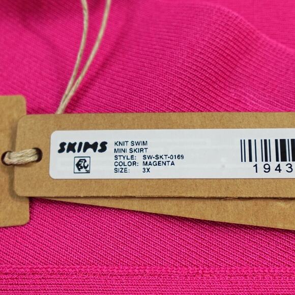 Skims Swim Skirt 3X Magenta Mini Shape Swimsuit Coverup Beach Eye Catching - Picture 9 of 16